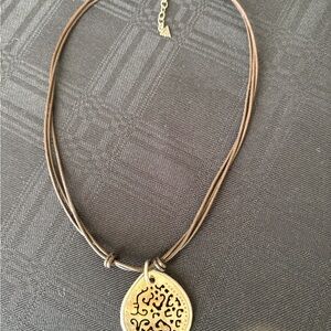 Silpada Gold and Brown Pendant Necklace
